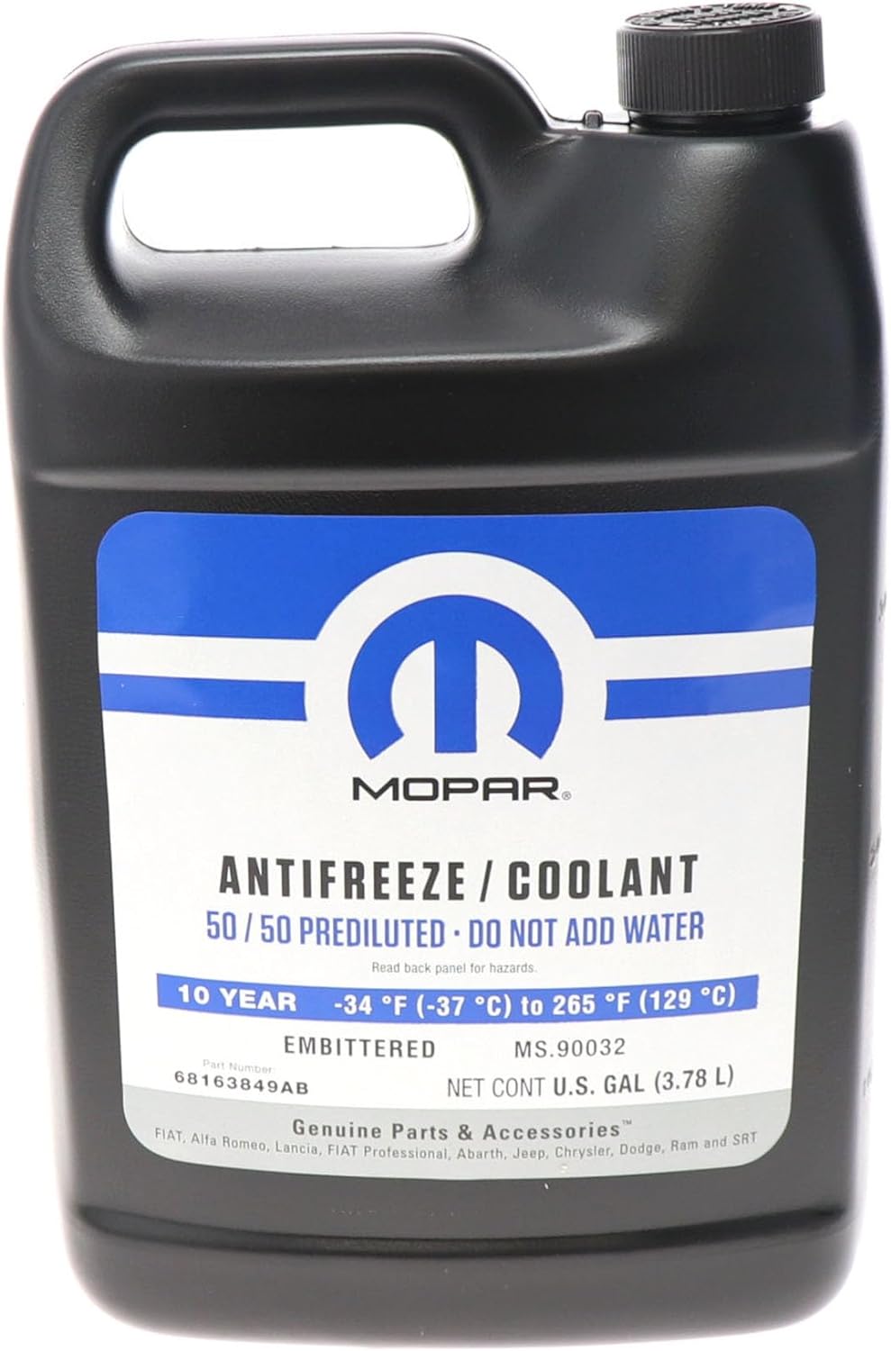 Mopar 68163849AB Engine Coolant Antifreeze 10 Year