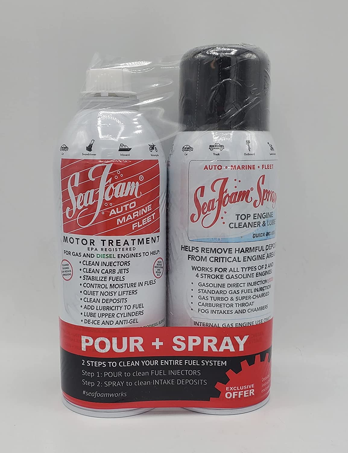 Seafoam Motor Treatment and Top Engine Cleaner Combo