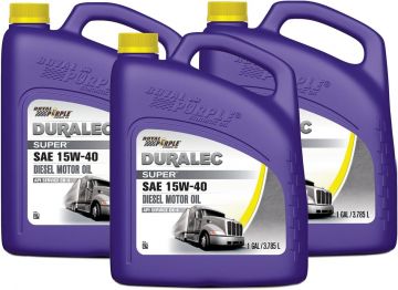 Royal Purple 04154 Duralec Super Diesel Motor Oil 15W-40 -3x1 Gallons