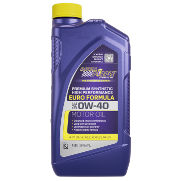 Royal Purple 06484 High Performance Premium Synthetic Motor Oil 0W-40 Quarts
