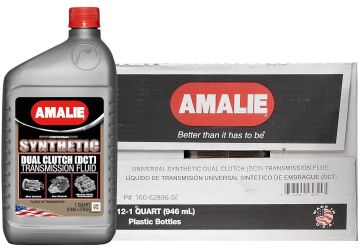AMALIE Universal Synthetic Dual Clutch Transmission Fluid (160-62896-56) 1 Quart Bottle, Pack of 12