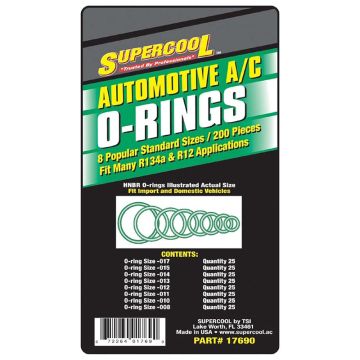 TSI Supercool Top Automotive A/C O Rings 200Pc Assorted