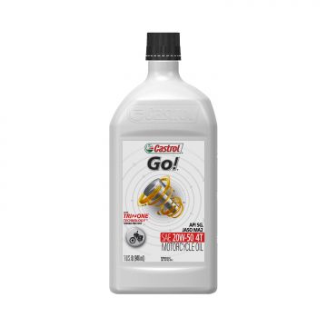 Castrol GO! 20W-50 4T Motorcycle Oil Quart Bottles