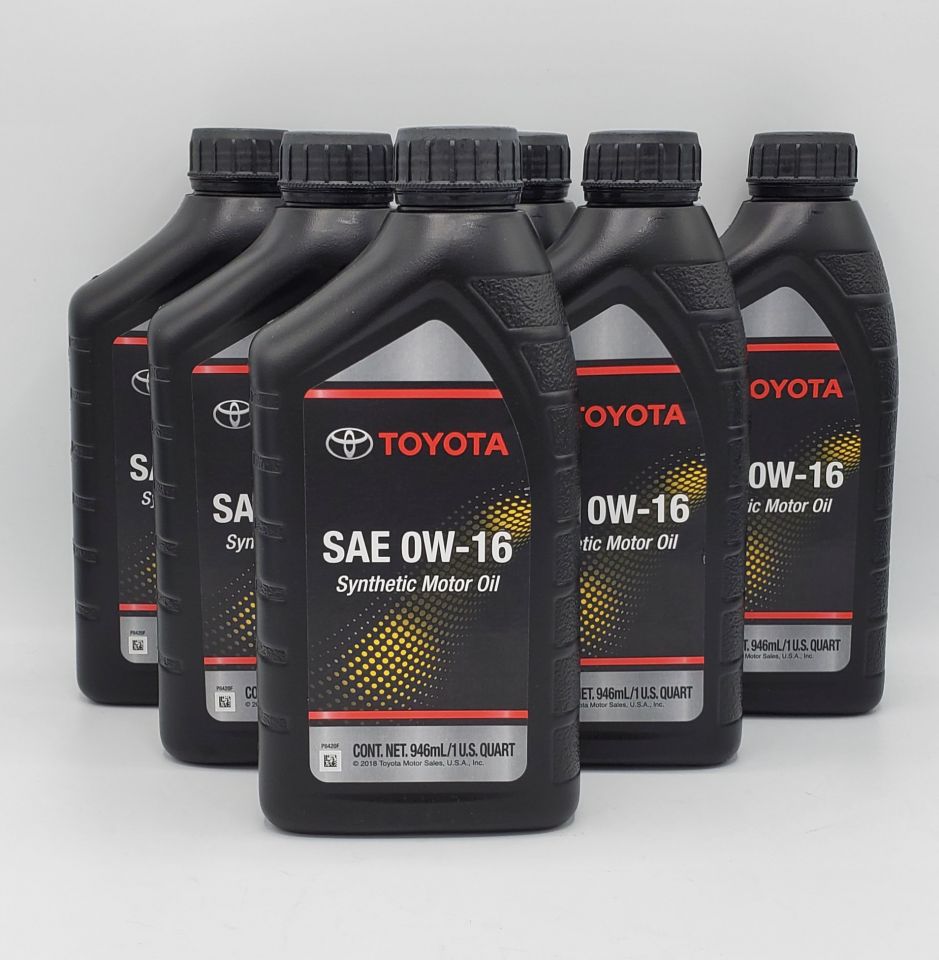 okpetroleum.com: Toyota SAE 0W-16 Synthetic Motor Oil (6 Quarts)