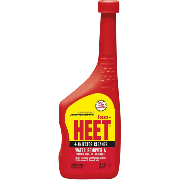Iso-HEET 28202 Water Remover Premium Fuel Line Antifreeze + Injector Cleaner 12 fl. oz