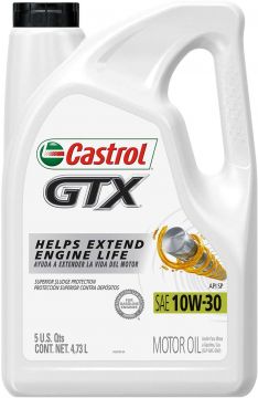 Castrol GTX 10W-30 Synthetic Blend Motor Oil 5 Quart Jug