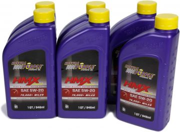 Royal Purple 67511 HMX High Mileage Synthetic Motor Oil SAE 5W-20 6-Quarts