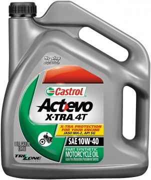 Castrol 10W40 Actevo X-tra 4T Motorcycle Oil (1 Gallon)