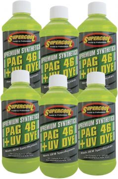 TSI Supercool 46 PAG Viscosity Oil Plus U/V Dye 8oz (6 Pack)