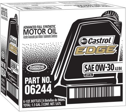 Castrol Edge A3/B4 0W-30 Advanced Full Synthetic Motor Oil Quart Bottles