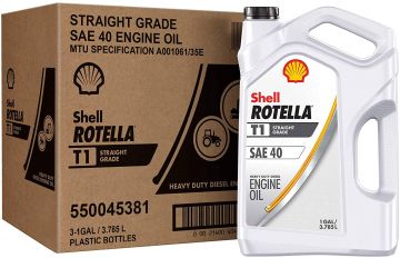 Shell Rotella SAE 40 Straight Grade Motor Oil - 3x1 Gallon Case