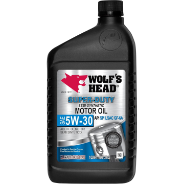 Wolf's Head 836-91066-56 Super-Duty Semi Syn Motor Oil 5W-30 - Quarts