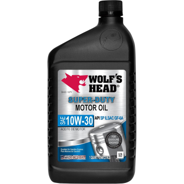 Wolf's Head 836-91076-56 Super-Duty Semi Syn Motor Oil 10W-30 - Quarts