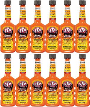 STP Octane Booster Fuel Intake System Cleaner 5.25oz Bottles (12 Pack)