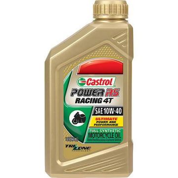 Castrol 06112 POWER 1 4T 10W-40 Synthetic Motorcycle Oil Quart Bottles