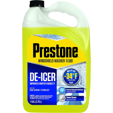 Prestone AS253 De-Icer Windshield Washer Fluid (Temperatures as Low as -34F) - 1 Gallon