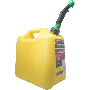 Briggs & Stratton 84056SL Smart Fill Spout (FMD) Compliant  - 5 Gallon Diesel Gas Can Yellow