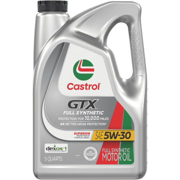 Castrol GTX 15E6DE Full Synthetic Motor Oil 5W-30 - 5 Quart Jug
