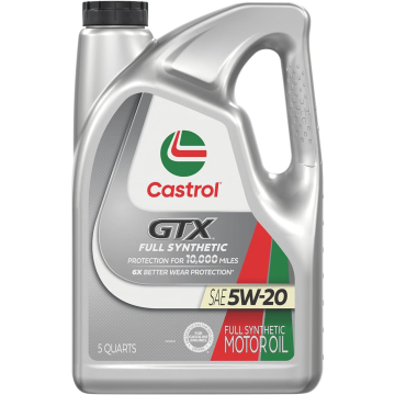 Castrol GTX 15E72E Full Synthetic Motor Oil 5W-20 - 5 Quart Jug