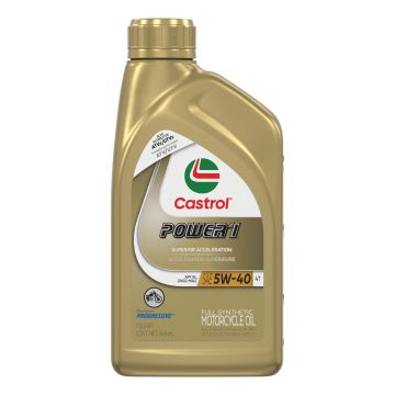 Castrol 15D29D POWER1 4T Motorcycle Oil 5W-40 - Quarts