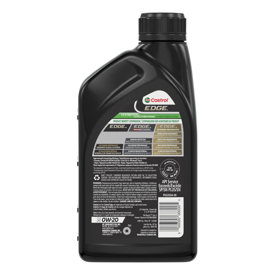 okpetroleum.com: Castrol EDGE Euro Car 15DAA6 Motor Oil LL 0W-30