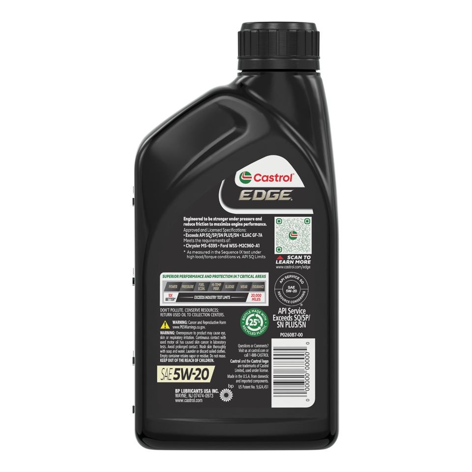 okpetroleum.com: Castrol EDGE 15D4DC Synthetic Motor Oil 5W-20