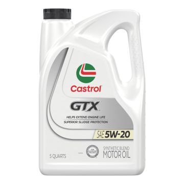 Castrol GTX 15A69C Synthetic Blend Motor Oil 5W-20 - 5 Quart Jug