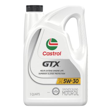 Castrol GTX 15A66D Synthetic Blend Motor Oil 5W-30 - 5 Quart Jug