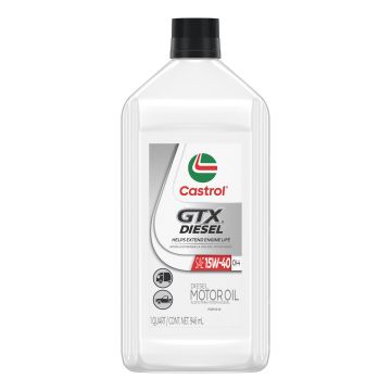 Castrol GTX Diesel 15C469 Heavy Duty Motor Oil 15W-40 - Quarts