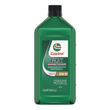 Castrol GTX High Mileage 144EFF Motor Oil 20W-50 - Quarts