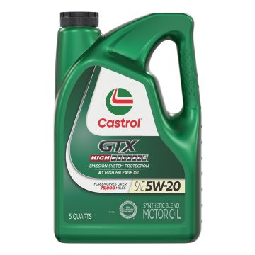 Castrol 1597C4 GTX High Mileage Motor Oil 5W-20 - 5 Quart Jug