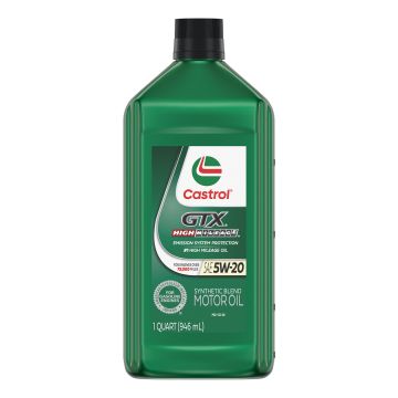 Castrol GTX High Mileage 15B6E6 Motor Oil 5W-20 - Quarts