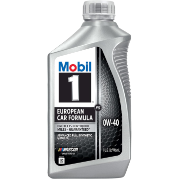 Mobil 1 European Car Formula 0w-40 Motor Oil Quart Bottle