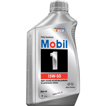 Mobil 1 15W-50 Advanced Full Synthetic Motor Oil Quart Bottle