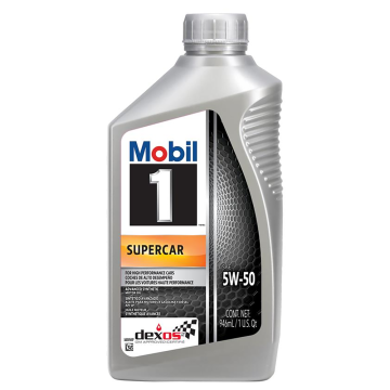 Mobil 1 127372 Full Syn Super Car Motor Oil 5W-50 - Case (6 Quarts)
