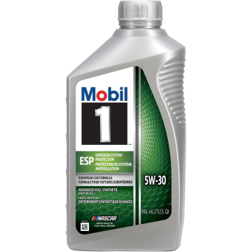 Mobil 1 ESP 5w-30 Motor Oil Quart Bottle