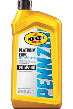 Pennzoil Platinum Euro 5W-40 Full Synthetic Motor Oil Quart Bottles
