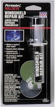 Permatex 16067 Bullseye Windshield Repair Kit, .025 oz. Syringe, .025 Ounce Syringe , White