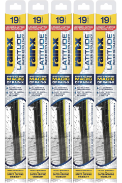 Rain-X Latitude 2-In-1 Water Repellent Wiper Blades - 19" (Pack of 5)