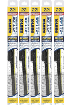 Rain-X Latitude 2-In-1 Water Repellent Wiper Blades - 22" (Pack of 5)