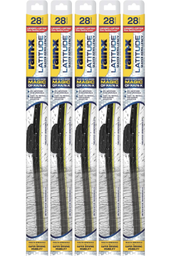 Rain-X Latitude 2-In-1 Water Repellent Wiper Blades - 28" (Pack of 5)