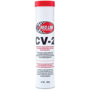 Red Line 80402 CV-2 Synthetic Grease Cartridge with Red Moly - 14 oz Tube (10 Pack)