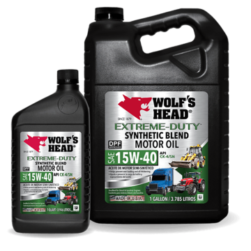 Wolf’s Head Extreme-Duty Synthetic Blend Diesel Motor Oil 15W-40 - Quarts