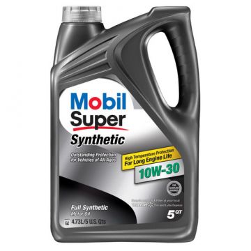 Mobil Super 1 Synthetic 10W-30 Motor Oil 5 Quart Jug