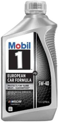 Mobil 1 European Formula 5w-40 Motor Oil Quart Bottle