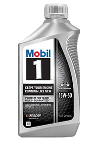 Mobil 1 15W-50 Advanced Full Synthetic Motor Oil Quart Bottle