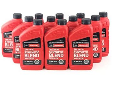 Motorcraft SAE 5w30 Synthetic Blend Motor Oil (12 Quarts)