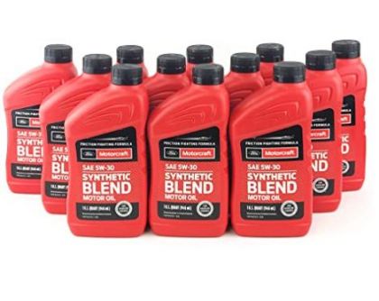 Motorcraft SAE 5w30 Synthetic Blend Motor Oil (12 Quarts)