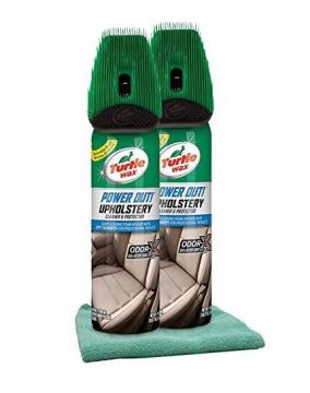 Turtle Wax Power Out Upholstery Cleaner 18oz with Microfiber Cloth Bundle