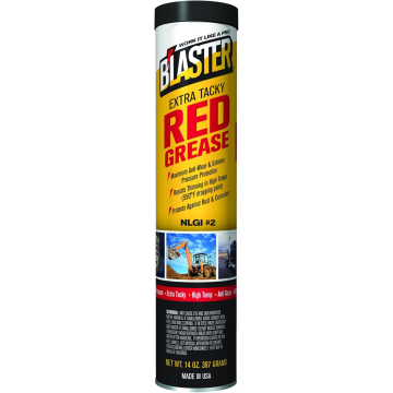 Blaster GR-14C-HTR Extra Tacky Red Grease - 14oz Cartridge - 10 Pack
